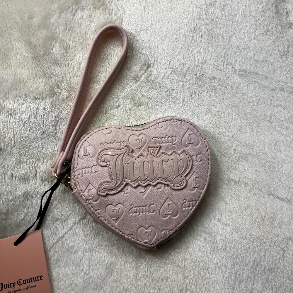 Juicy Couture Pink Heart Wristlet